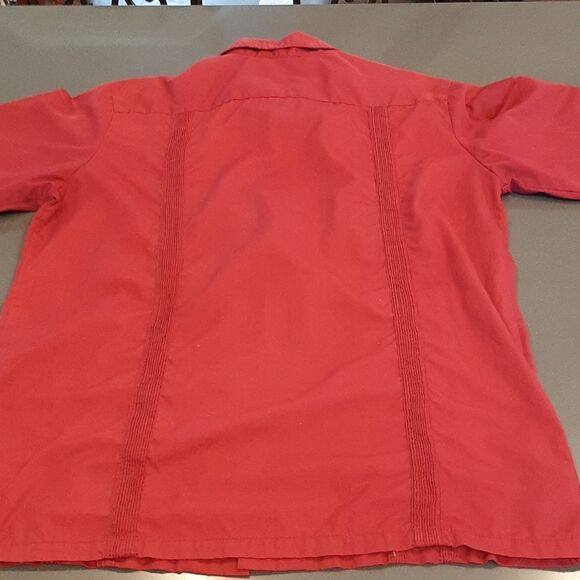 First line Cuban Cigar Shirt men XXL beach embroidered pleated button pockets, - Picture 4 of 9